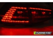 Фонари светодиодные VW Golf VII в стиле R красно-тонированные 